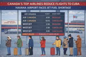 Canada’s Top Airlines Reduce Flights to Cuba as Havana Airport Faces Jet Fuel Shortage