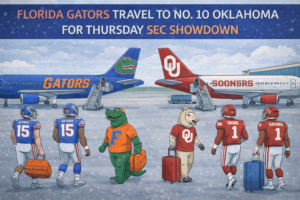Florida Gators Travel to No. 10 Oklahoma for Thursday SEC Showdown
