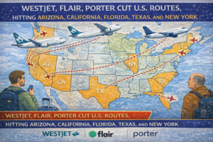 WestJet, Flair, Porter Cut U.S. Routes, Hitting Arizona, California, Florida, Texas, and New York