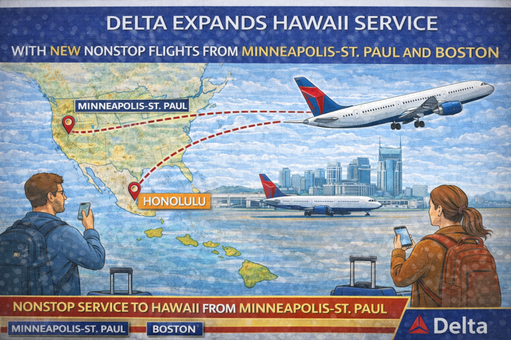 Delta Expands Hawaii Service with New Nonstop Flights from Minneapolis-St. Paul and Boston