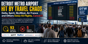Detroit Metro Airport Faces Major Disruptions as Dozens of Flights Delayed and Cancelled