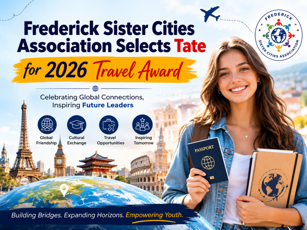 Frederick Sister Cities Association Selects Tate for 2026 Travel Award