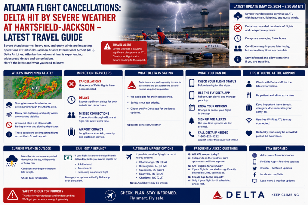 Atlanta Flight Cancellations Delta Hit by Severe Weather at Hartsfield-Jackson - Latest Travel Guide