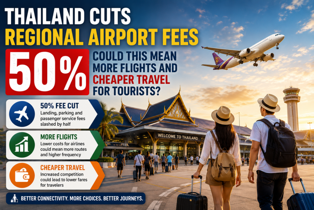 Thailand Cuts Regional Airport Fees 50%