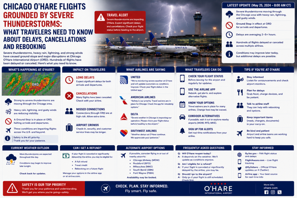 Chicago O’Hare Flights Grounded by Severe Thunderstorms What Travelers Need to Know About Delays, Cancellations and Rebooking