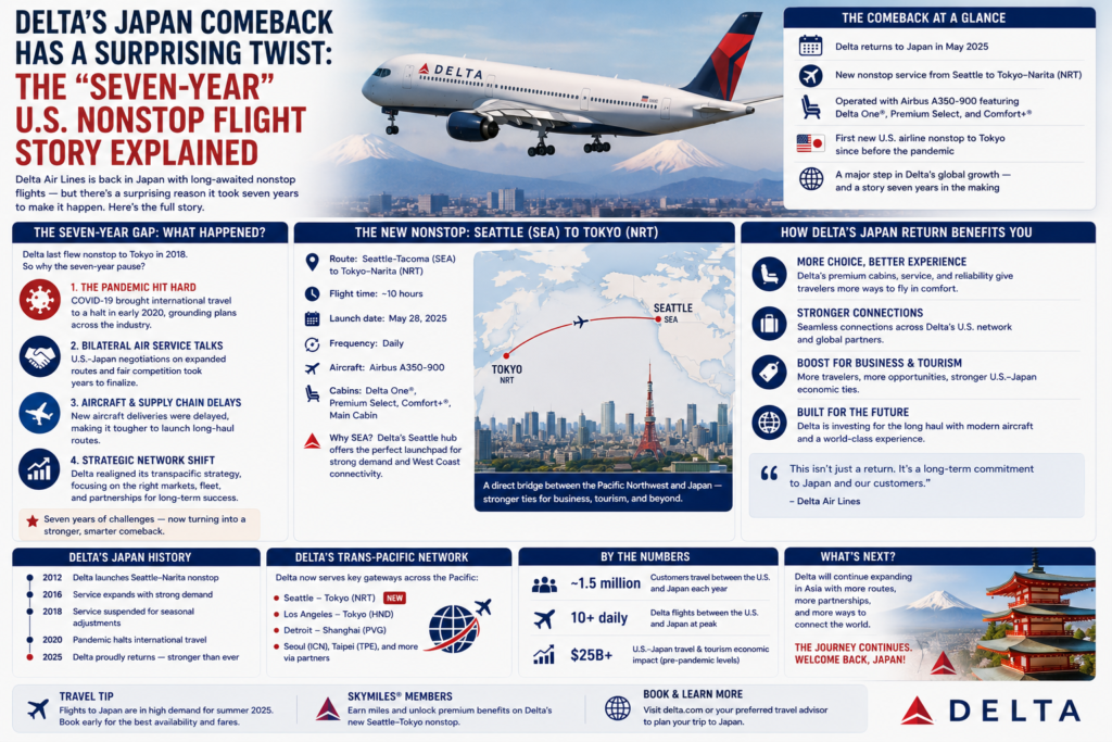 Delta’s “Seven-Year” Asia Comeback Is Here - But There’s a Catch