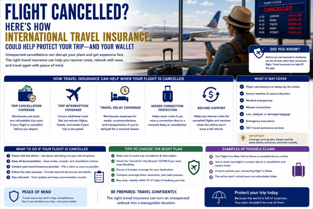 Flight Cancelled Here’s How International Travel Insurance Could Help Protect Your Trip—and Your Wallet