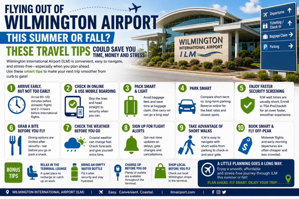 Flying Out of Wilmington Airport This Summer or Fall These Travel Tips Could Save You Time, Money and Stress