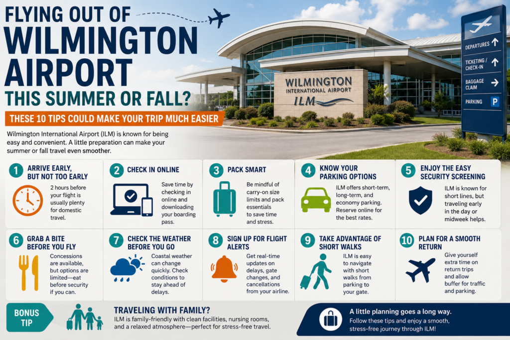 Flying Out of Wilmington Airport This Summer or Fall These 10 Tips Could Make Your Trip Much Easier