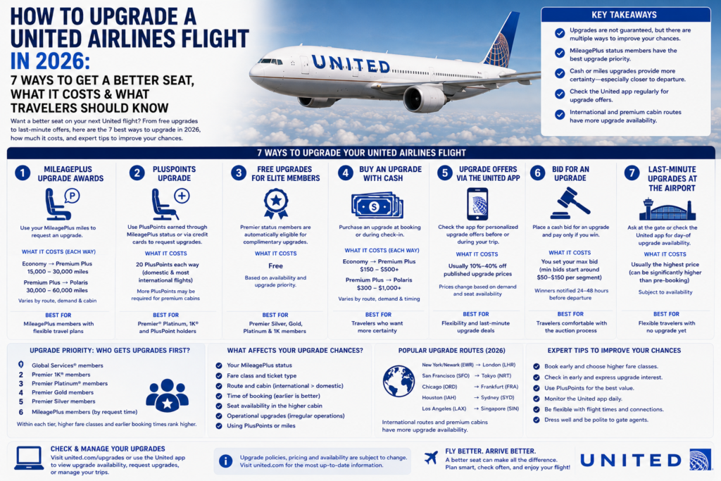 How to Upgrade a United Airlines Flight in 2026