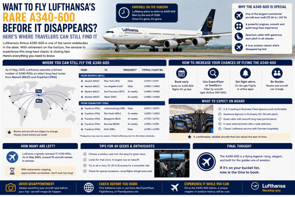 Want to Fly Lufthansa’s Rare A340-600 Before It Disappears